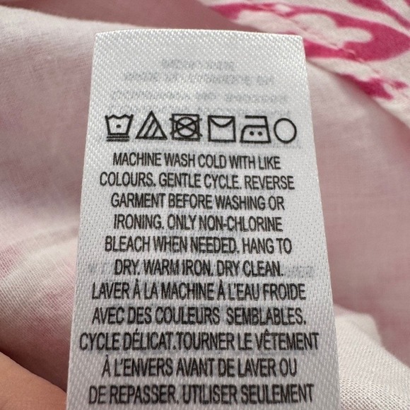 Hatley Olivia Dress Small Pink White Off Shoulder Organic Cotton Tassel‎ Trim - Picture 14 of 15